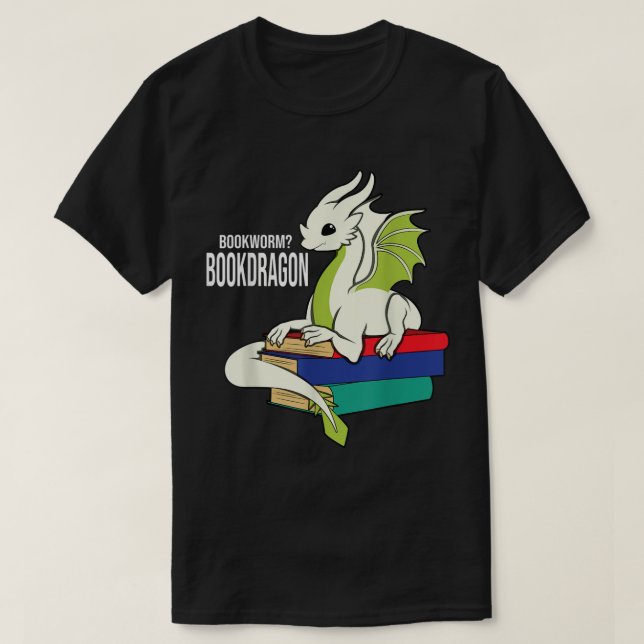 Bok Mask bokmask Dragon Reading Bokar T-Shirt Co (Design framsida)