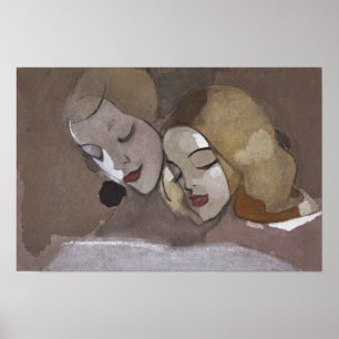 Bok med bild, Helene Schjerfbeck Modern konst Poster