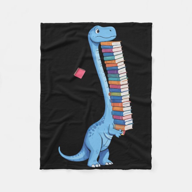 Bok med Dinosaur Reading Dino Fleecefilt (Framsidan)