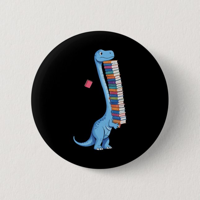Bok med Dinosaur Reading Dino Knapp (Framsida)