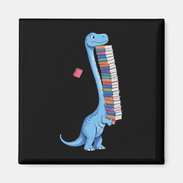 Bok med Dinosaur Reading Dino Magnet (Framsidan)