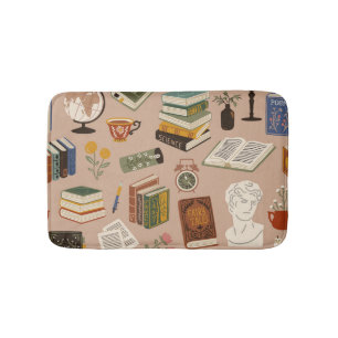 Bok mönster badrumsmatta