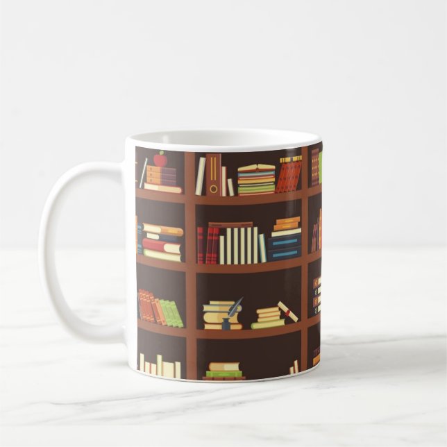 Bok mönster kaffemugg (Vänster)
