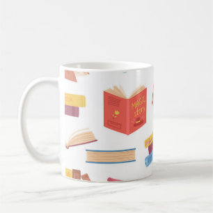 Bok mönster kaffemugg