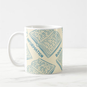 Bok mönster kaffemugg