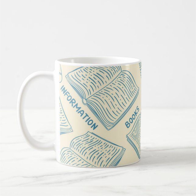 Bok mönster kaffemugg (Vänster)