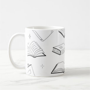 Bok mönster kaffemugg