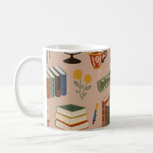 Bok mönster kaffemugg