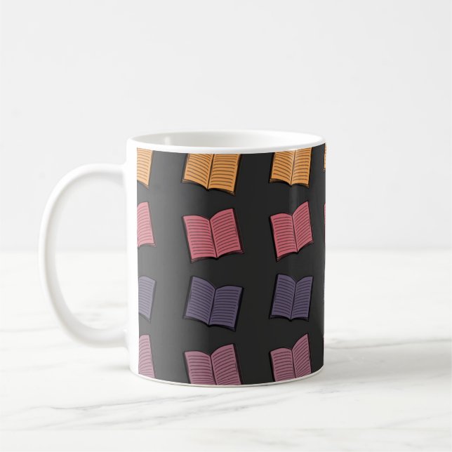 Bok mönster kaffemugg (Vänster)