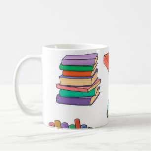 Bok mönster kaffemugg