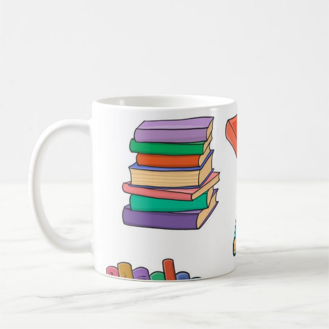 Bok mönster kaffemugg (Vänster)