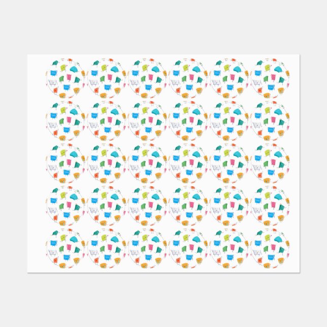 Bok mönster klistermärke (Ark)