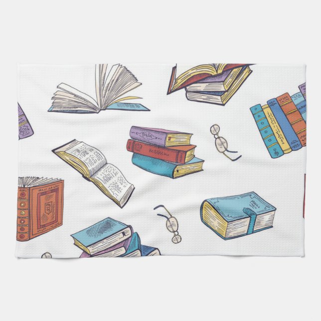 Bok mönster kökshandduk (Horisontell)