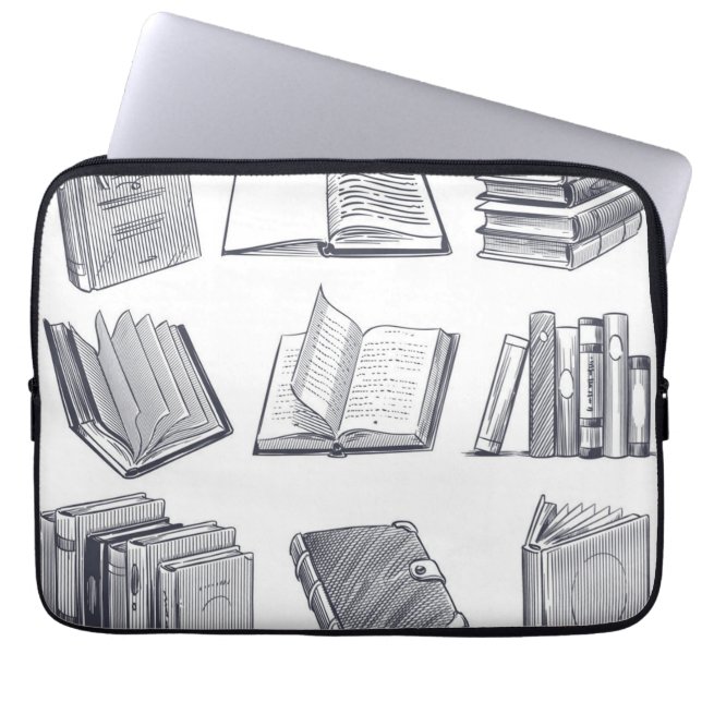 Bok mönster laptop fodral (Framsidan)