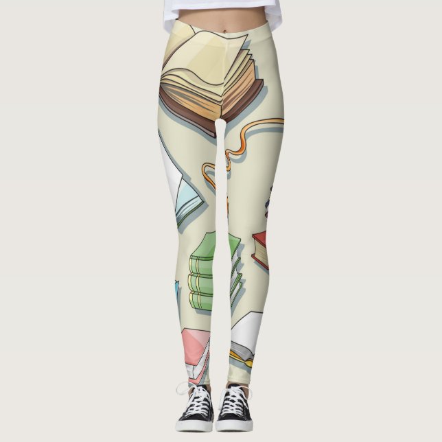 Bok mönster leggings (Framsida)