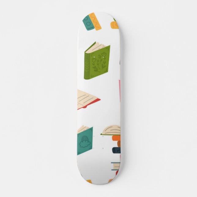 Bok mönster mini skateboard bräda 18,5 cm (Framsida)