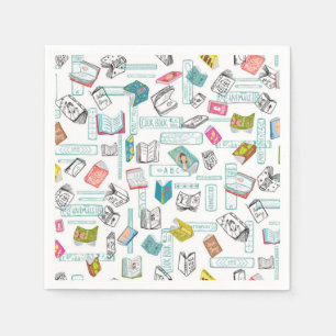 Bok mönster pappersservett