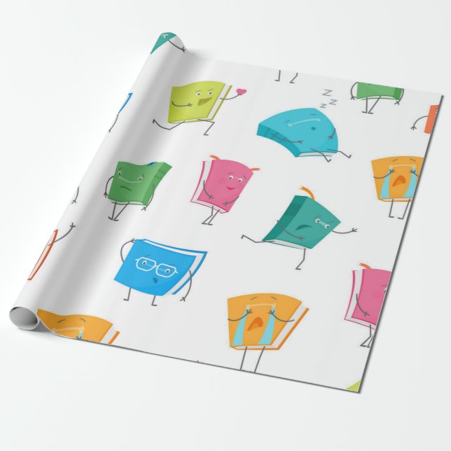 Bok mönster presentpapper (Utrullad)
