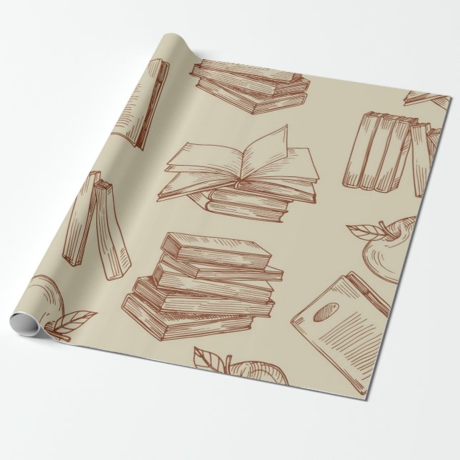 Bok mönster presentpapper (Utrullad)