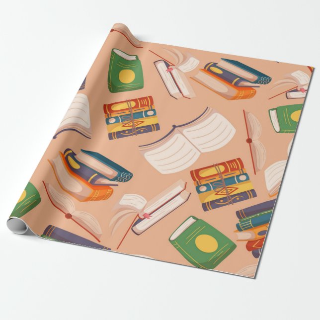 Bok mönster presentpapper (Utrullad)