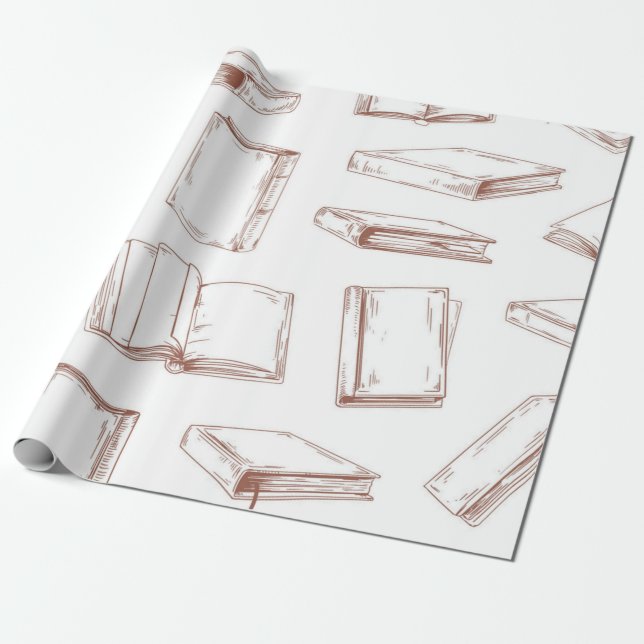Bok mönster presentpapper (Utrullad)