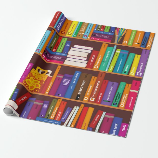 Bok mönster presentpapper (Utrullad)