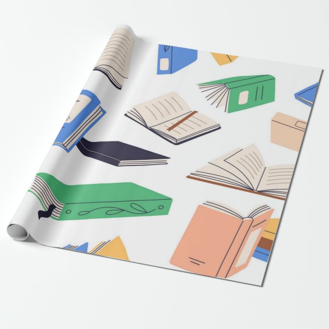 Bok mönster presentpapper (Utrullad)