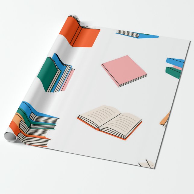 Bok mönster presentpapper (Utrullad)