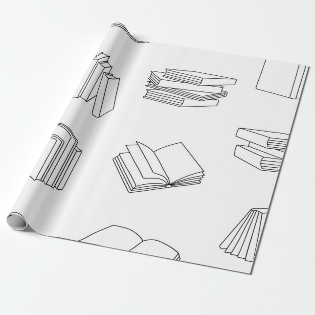 Bok mönster presentpapper (Utrullad)