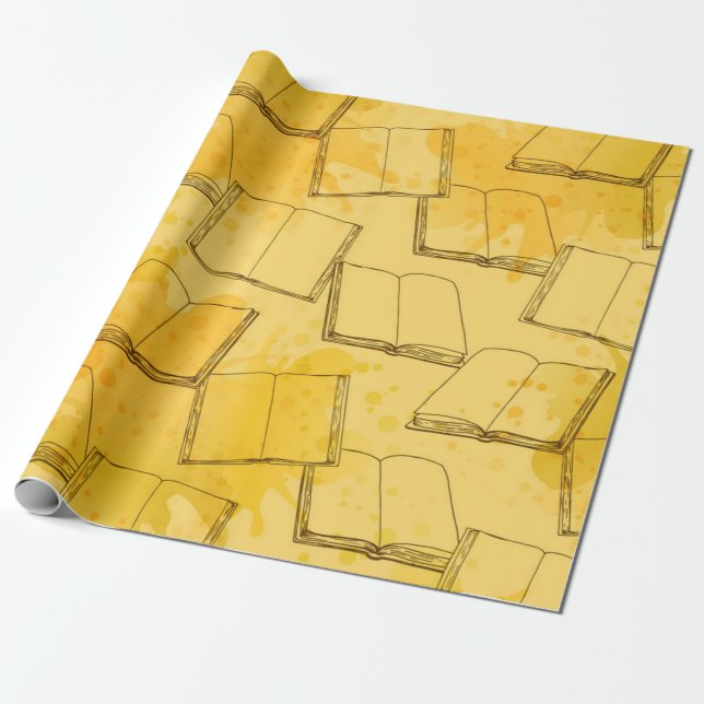 Bok mönster presentpapper (Utrullad)