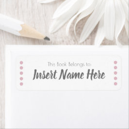 Bok Namn-etikett Returadress Etikett