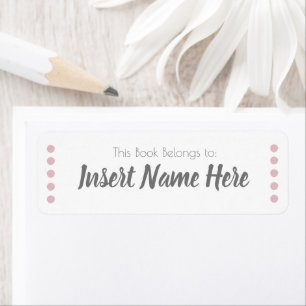 Bok Namn-etikett Returadress Etikett