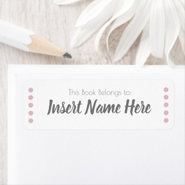 Bok Namn-etikett Returadress Etikett (Insitu)