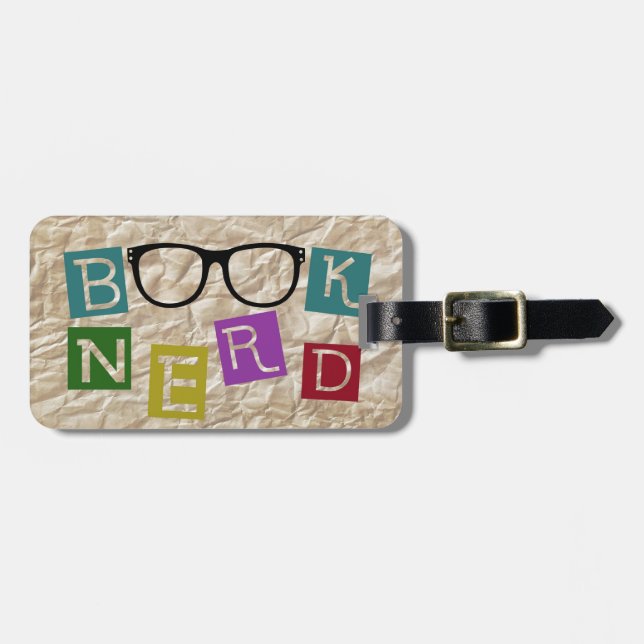 Bok Nerd Bagagebricka (Horisontell Framsida)