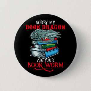 Bok Nerd Bok Dragon åt din bokmask Knapp