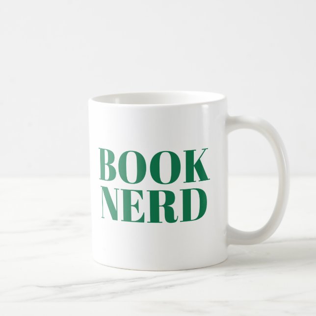 Bok Nerd Cute Modern Bok Lovers Mug Kaffemugg (Höger)