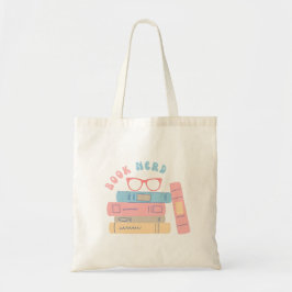 Bok Nerd Girl Retro Design Tygkasse