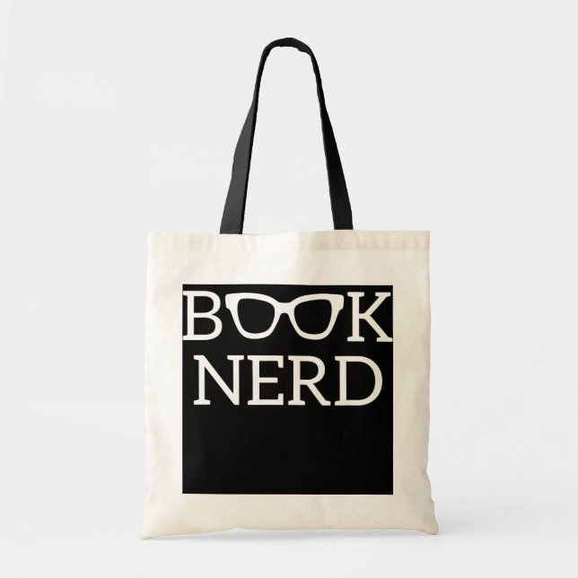 Bok Nerd Glasses Funny Reader Librarian Tygkasse (Framsidan)