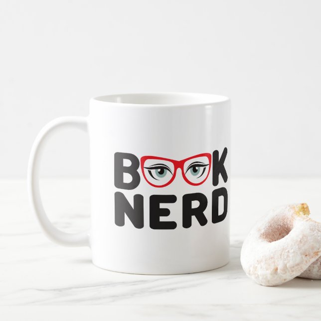 Bok Nerd Kaffemugg (Med munk)