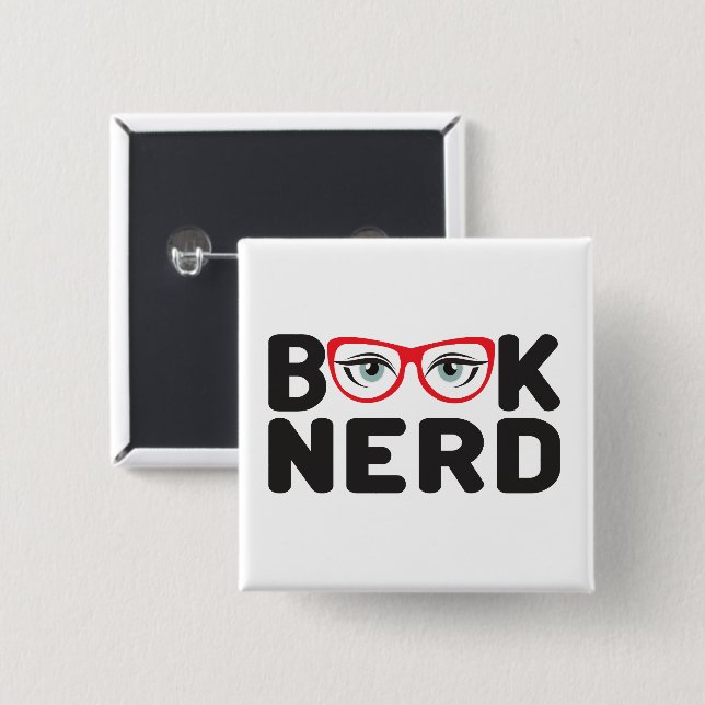Bok Nerd Knapp (Framsida & baksida)