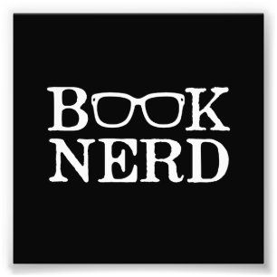 Bok Nerd Nerdy Glasses Fototryck