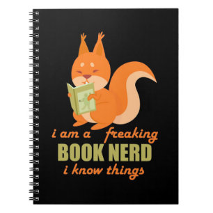 Bok Nerd Squirrel Anteckningsbok