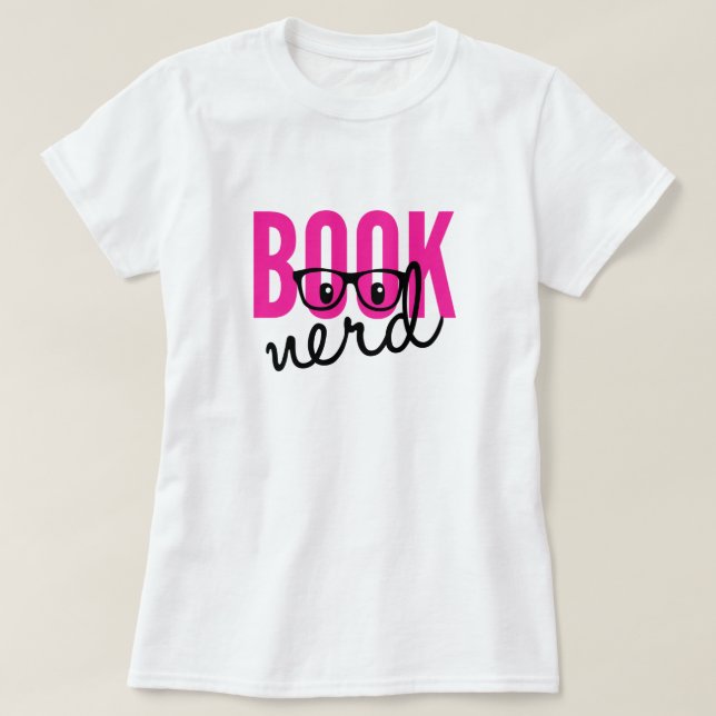 Bok Nerd T-Shirt (Design framsida)