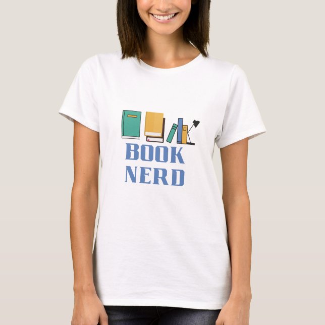Bok Nerd T Shirt (Framsida)