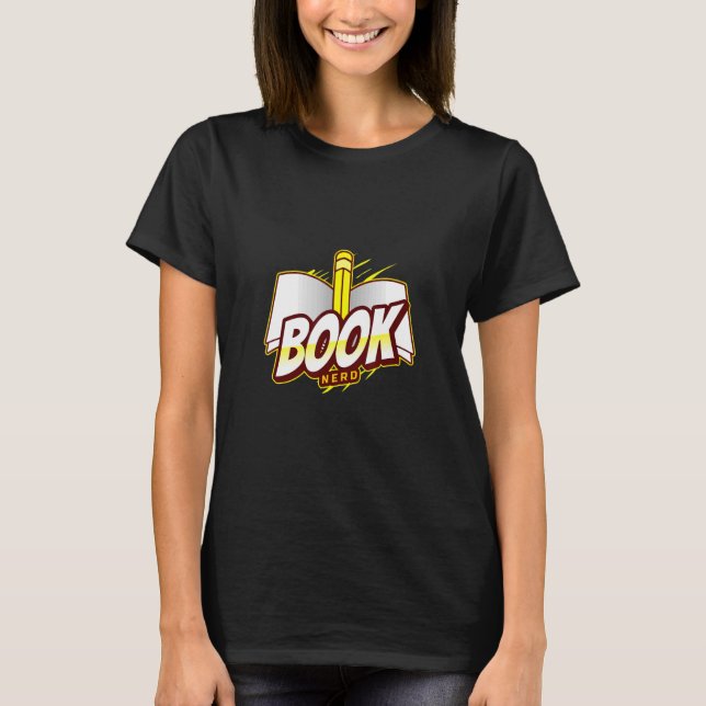 Bok Nerd T Shirt (Framsida)
