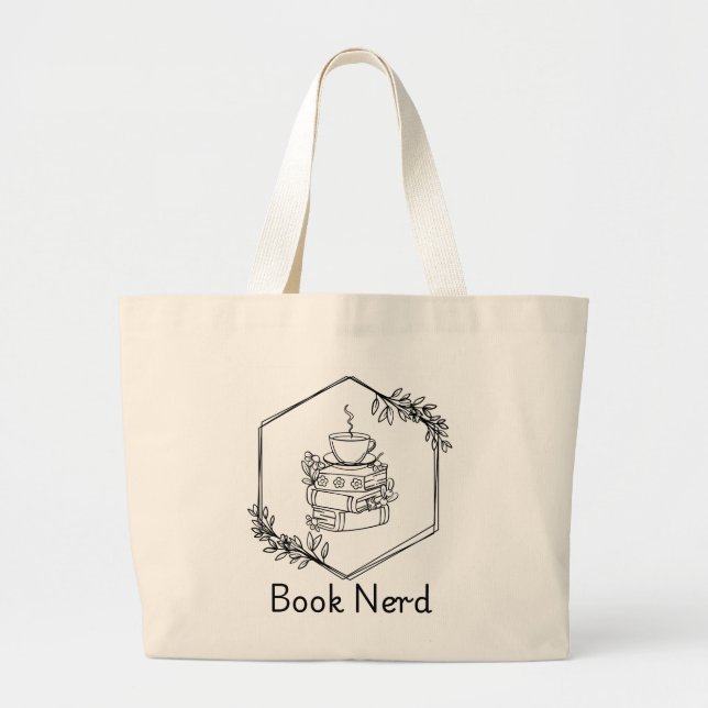 Bok Nerd Tote Jumbo Tygkasse (Framsidan)
