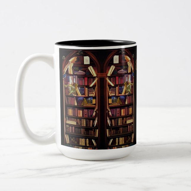 Bok Nook Shelves Två-Tonad Mugg (Vänster)
