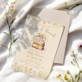 Bok och Brunch Blommigt Inbjudningskort för möhipp