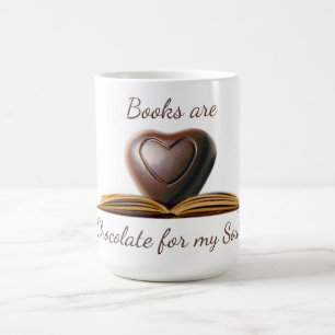 Bok- och chokladälskare mugg