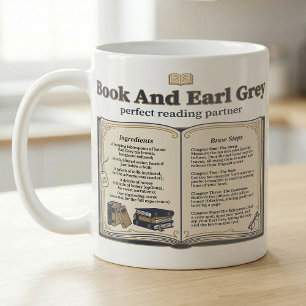 Bok och Earl Grey Te Recept Kaffemugg